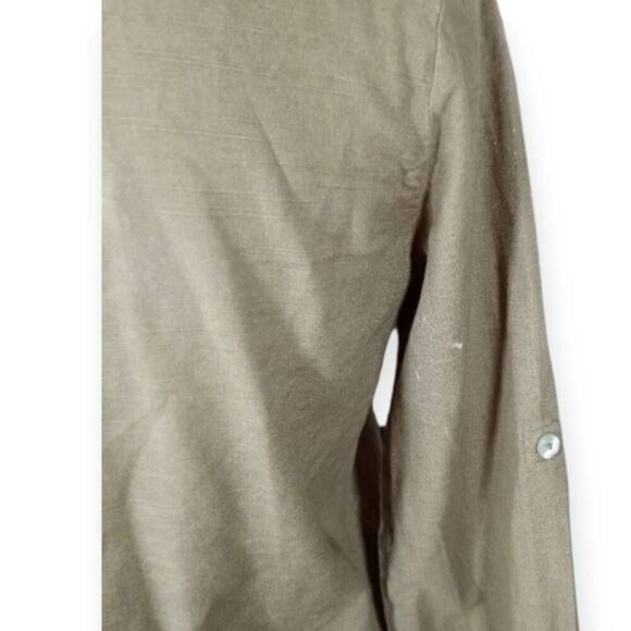 BILLABONG ARMY GREEN BUTTON DOWN SHIRT SZ.S EUC. - Picture 4 of 8